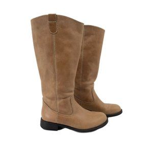 Kenneth Cole Brown Leather Over the Knee Boots | Block Heel Style